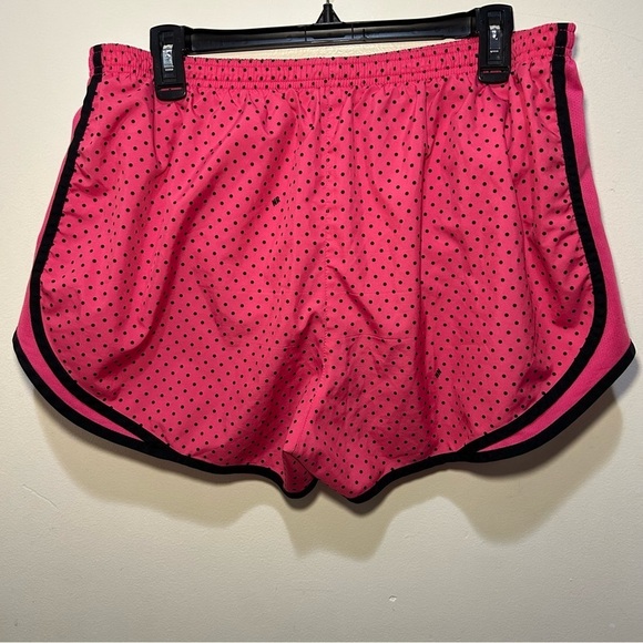 Nike Dri-Fit Pink & Black Polka Dot Athletic Shorts Size XL - Picture 2 of 7